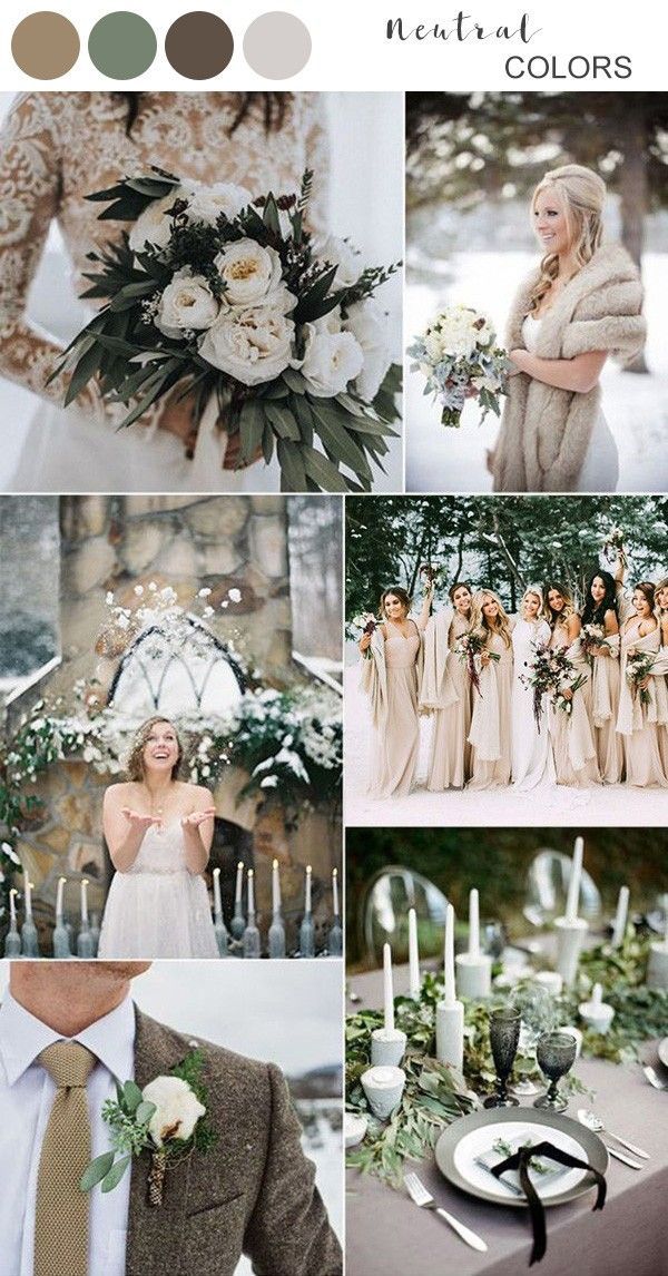 Top 10 Winter Wedding Color Ideas for 2019 -   18 wedding theme ideas