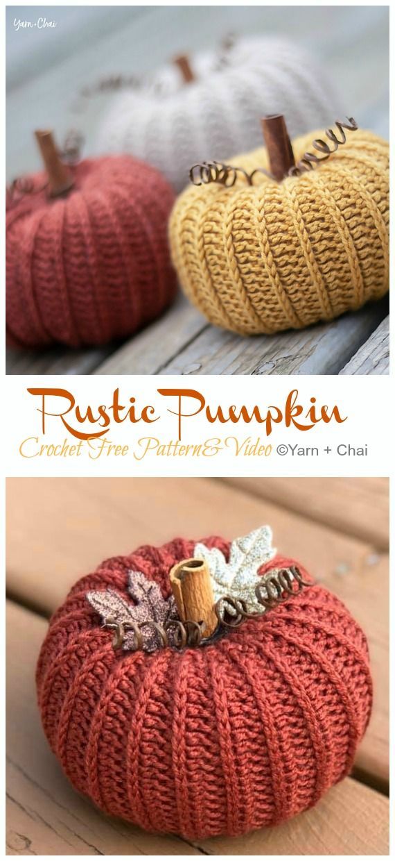 Rustic Pumpkin Crochet Free Patterns -   19 knitting and crochet Projects fun ideas