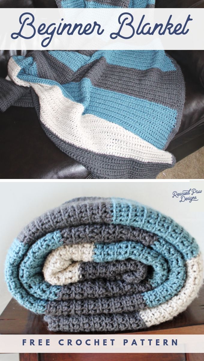 Color Blocked Stripes Crochet Blanket Pattern -   19 knitting and crochet Projects fun ideas