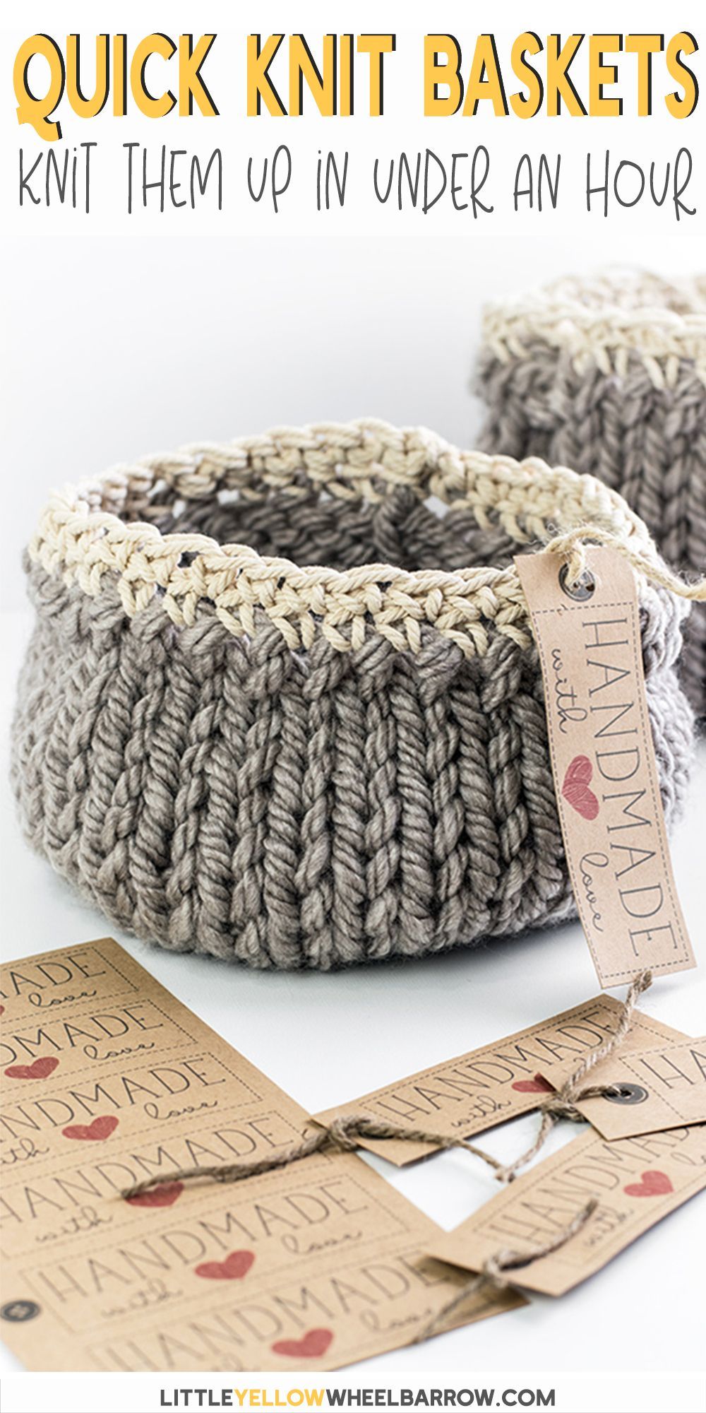 Free DIY Basket Pattern you can Knit up in a Flash -   19 knitting and crochet Projects fun ideas