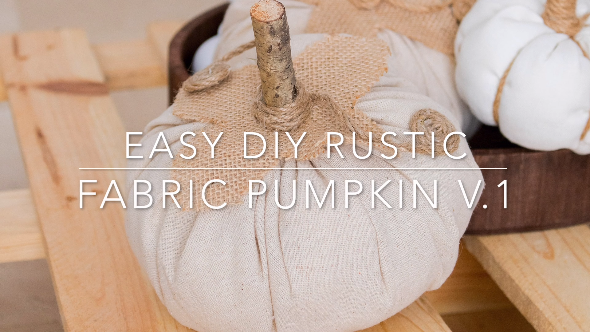 DIY Rustic Fabric Pumpkins. Method 1 -   20 fall fabric crafts Videos ideas