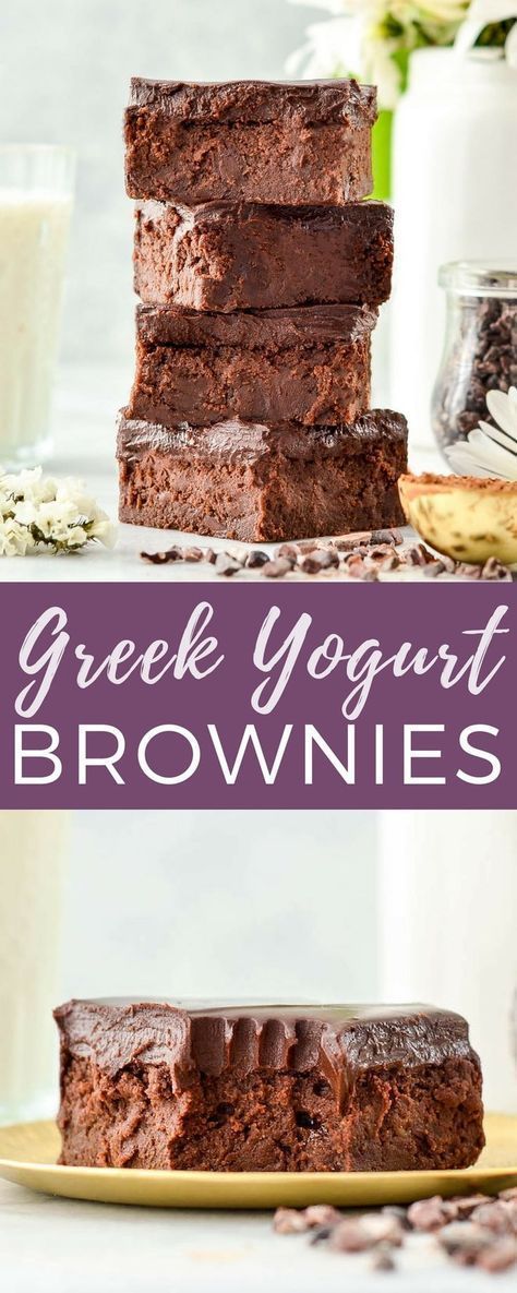 LOW CARB,Healthy Greek Yogurt Brownies -   5 desserts Brownie greek yogurt ideas