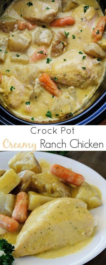 Astounding Crock Pot Creamy Ranch Chicken -   7 healthy recipes Crock Pot carrots ideas