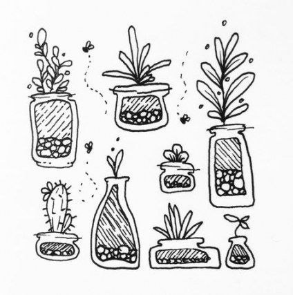 Trendy Plants Sketch Easy Ideas -   7 planting Sketch aesthetic ideas