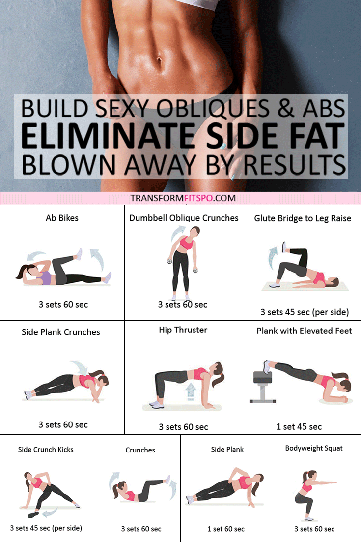 Best Exercise to Eliminate Side Fat and Build Sexy Obliques & Abs! -   10 quick fitness Tips ideas