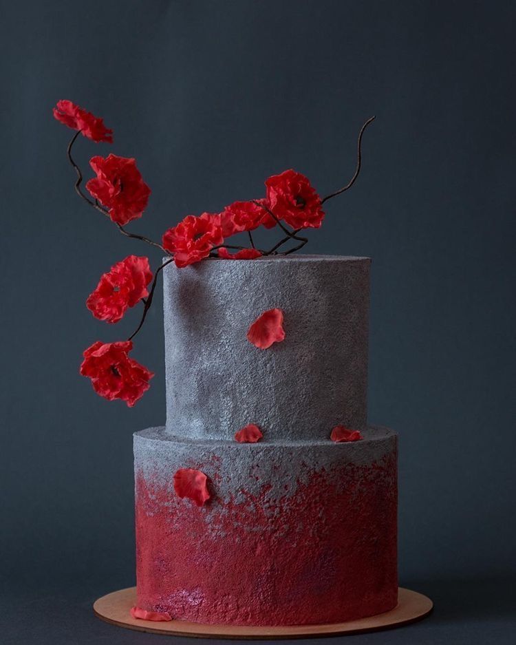 40+ UNIQUE BLACK WEDDING CAKES DESIGN AND IDEAS - Page 14 of 49 -   11 cake Simple red ideas