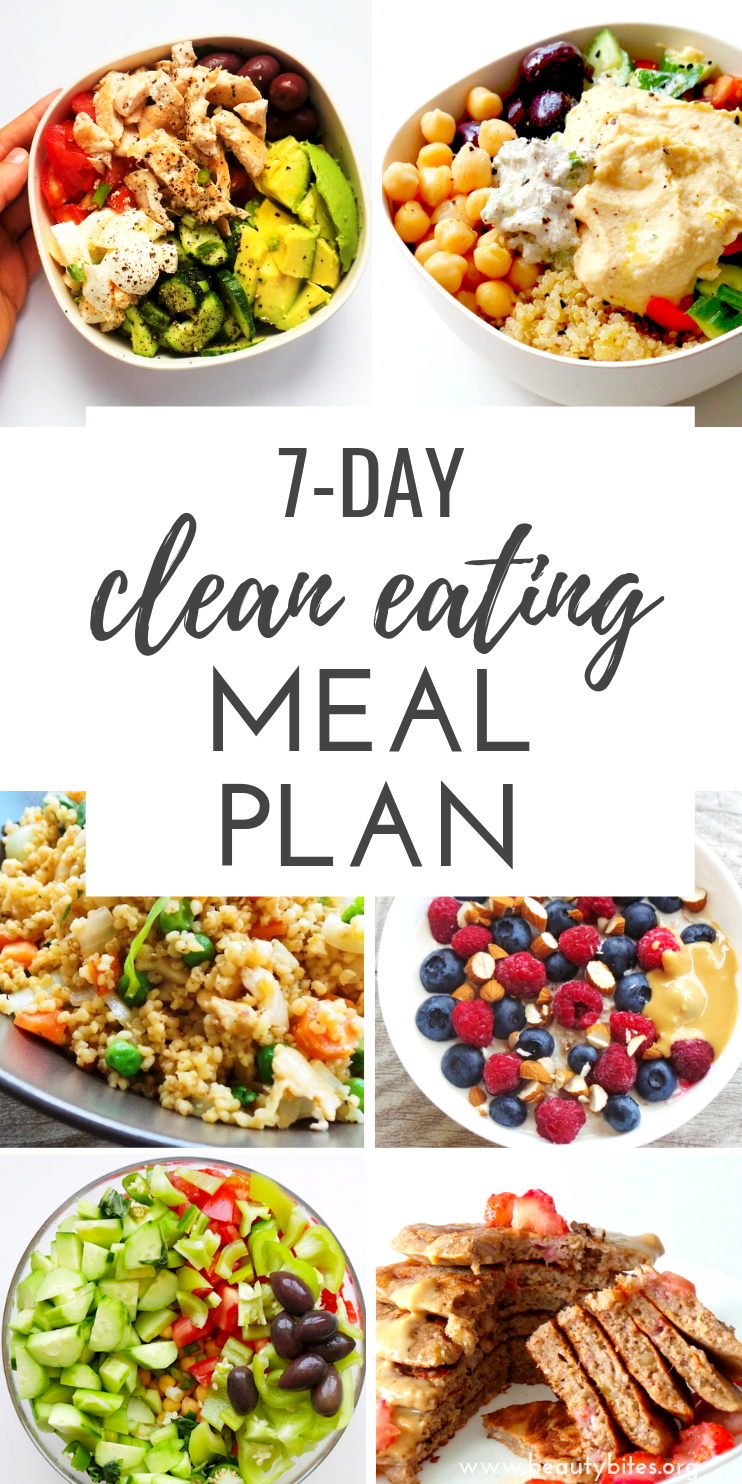 7-Day Clean Eating Challenge & Meal Plan (The First One) - Beauty Bites -   11 healthy recipes Diet grocery lists ideas