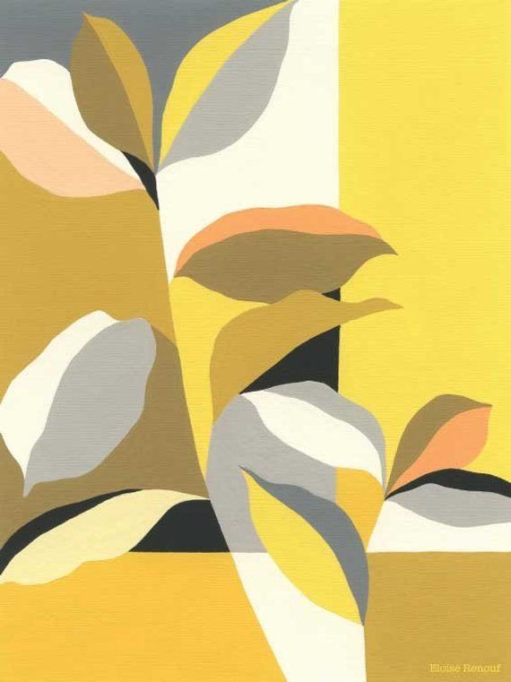 Colour Garden (Yellow) - plant print, leaves print, eloise renouf print. -   11 planting Art colour ideas