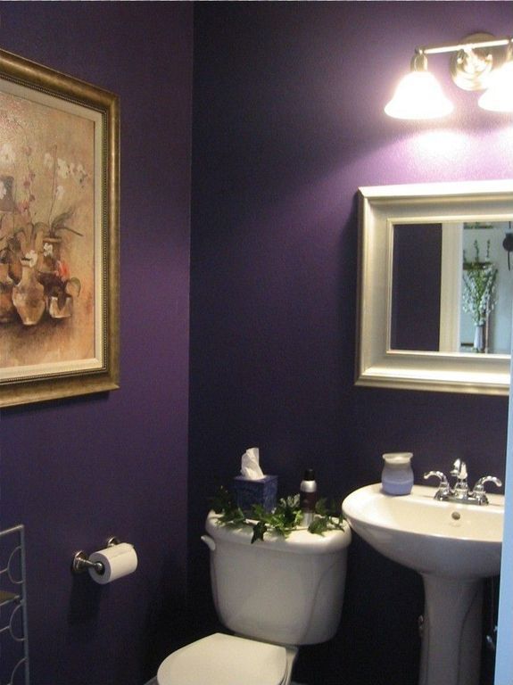 34 Powder Room Design Ideas (Photos) -   12 room decor Purple master bath ideas
