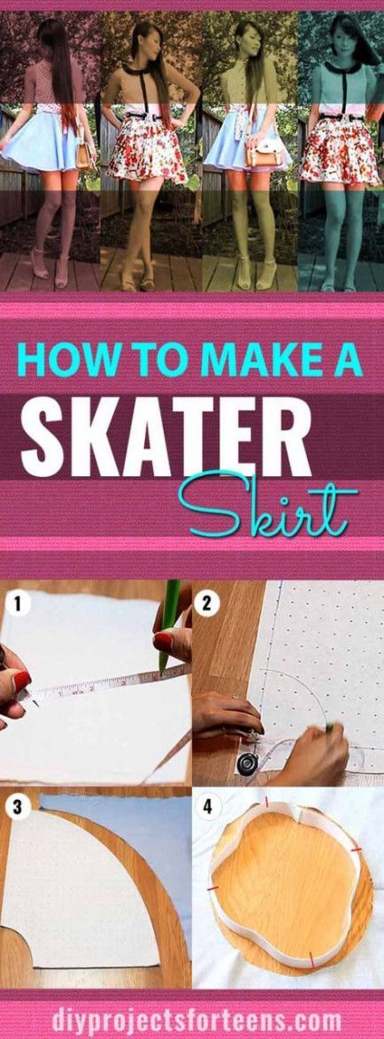 15+ Ideas For Diy Clothes For Teens For Summer Skater Skirts -   13 DIY Clothes For Teens tutorials ideas