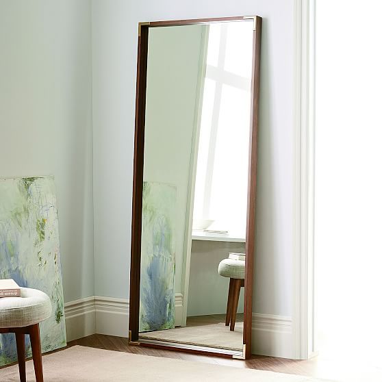 Malone Campaign Floor Mirror - Walnut -   13 home accessories Modern floors ideas