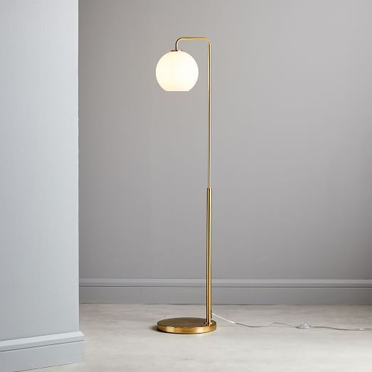 Sculptural Glass Globe Floor Lamp - Clear -   13 home accessories Modern floors ideas