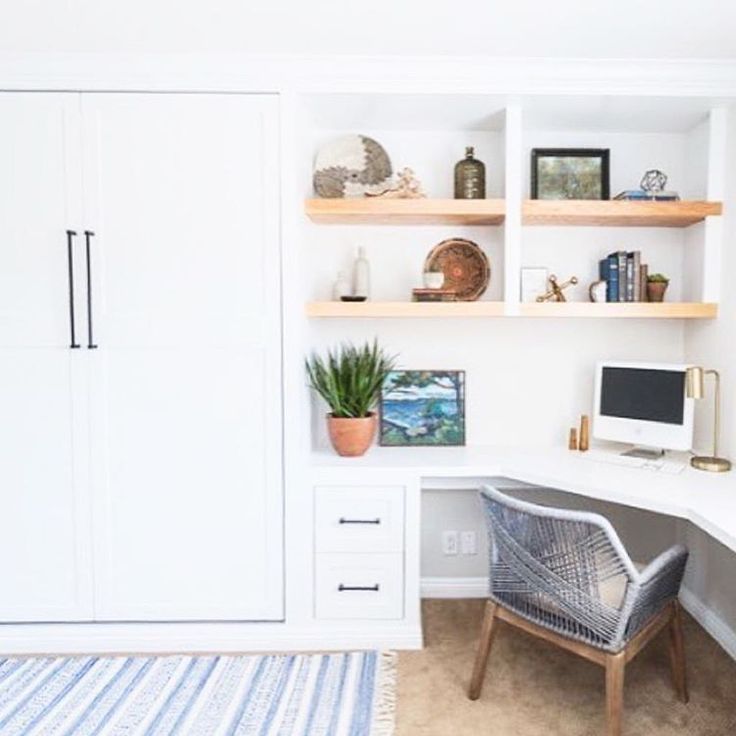 Pure Salt Interiors on Instagram: “Working on some designs and came across this office/guest-room combo by @jula_cole_design // We love ourselves a good #murphybed //…” -   13 planting Room office ideas