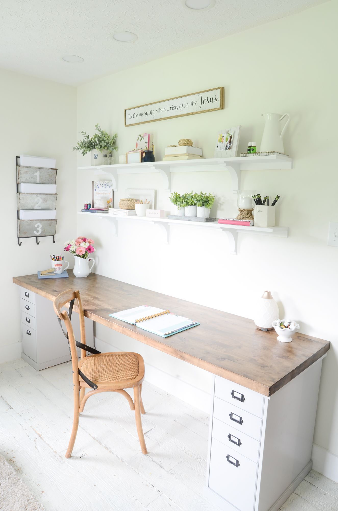 DIY Butcher Block Desk for my Home Office - Beneath My Heart -   13 planting Room office ideas