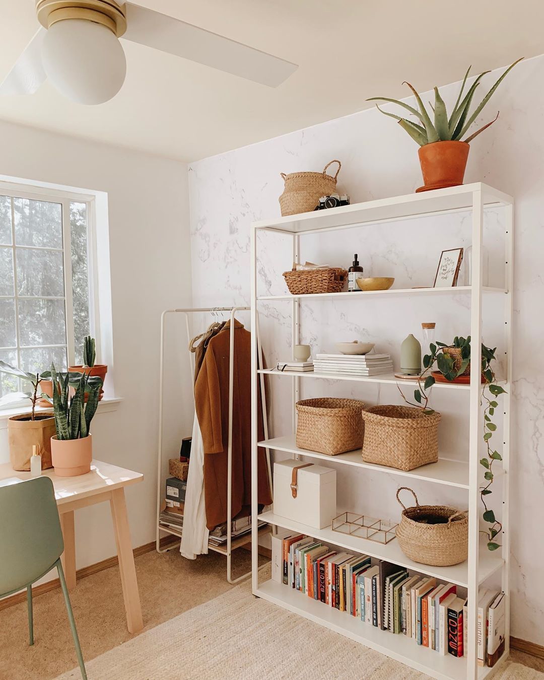 mary ? salas on Instagram: “This room has been... well a work in progress for the last year, lol. It started out as a guest room/office. Then we moved our girls into…” -   13 planting Room office ideas