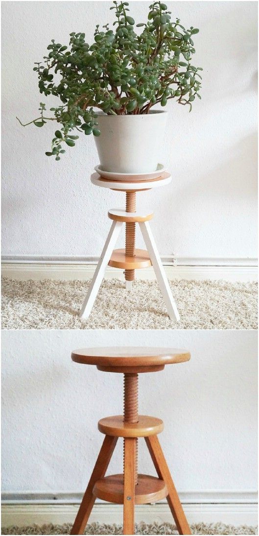 10 Easy DIY Outdoor Plant Stands To Show Off Those Patio Plants In Style -   13 plants Stand repurposed ideas
