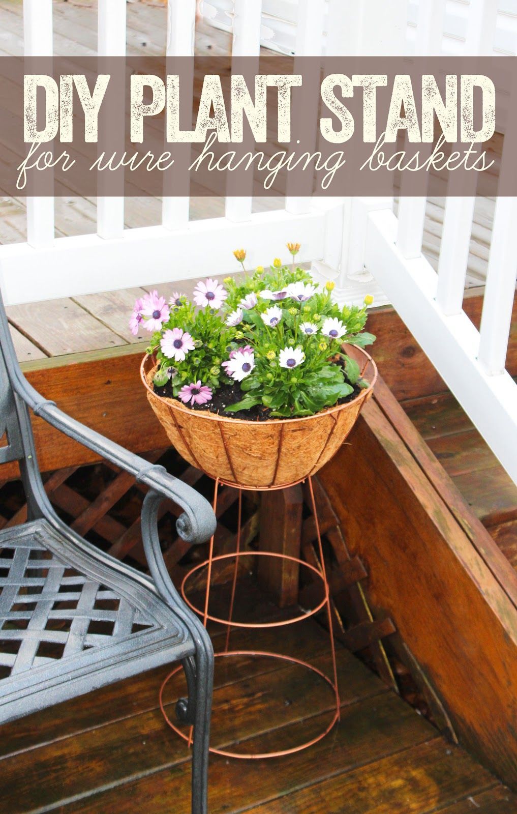 Adding a pop of spring color with Monrovia plants and easy DIY repurposed hanging basket stand -   13 plants Stand repurposed ideas