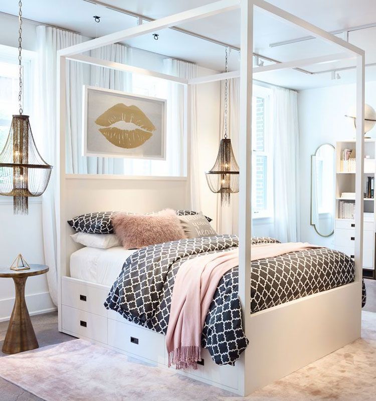 65 Cute Teenage Girl Bedroom Ideas: Stylish Teen Girl Room Decor (2019) -   13 room decor Girly bedding ideas