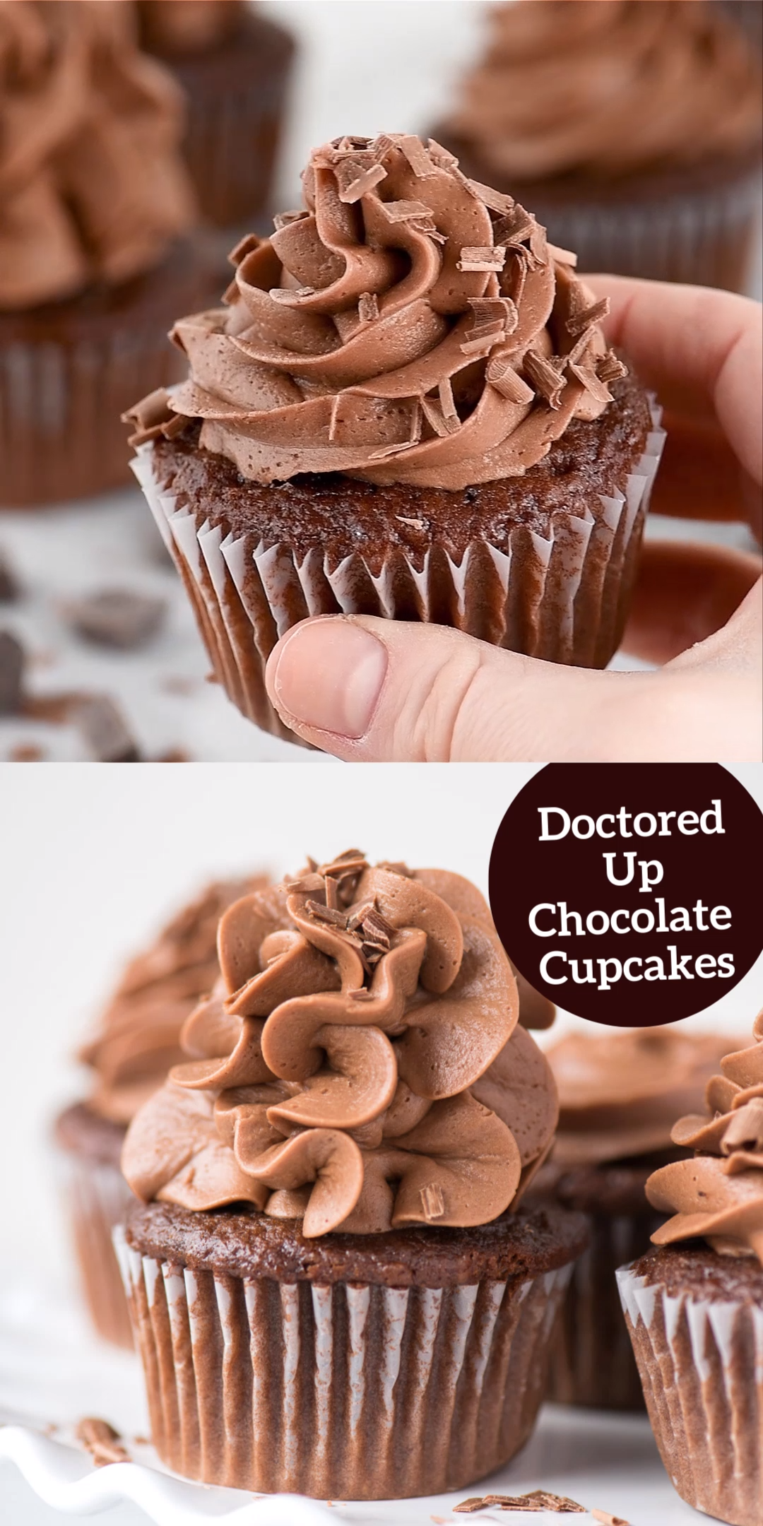 Doctored Up Chocolate Cupcakes -   14 desserts Fancy cupcake ideas