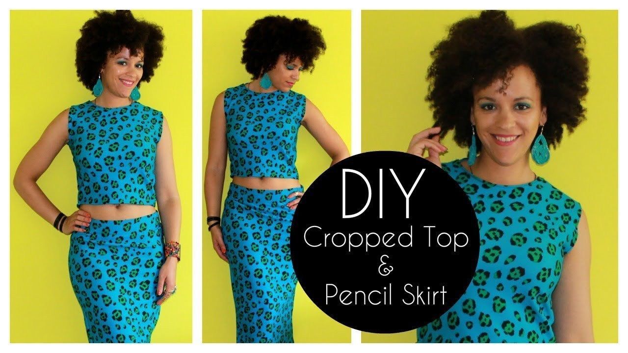 Crop Top Sewing Pattern Diy Cropped Top Matching Pencil Skirt Sewing For Beginners Youtube - figswoodfiredbistro.com -   14 DIY Clothes Skirt crop tops ideas