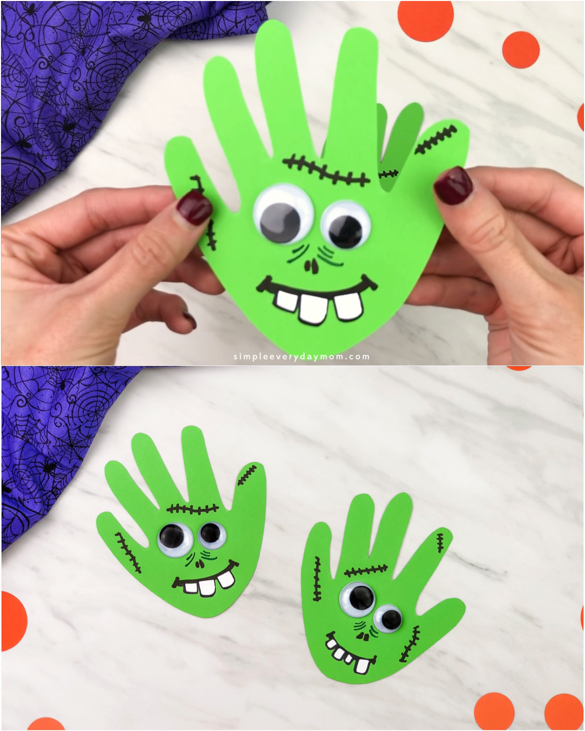 Handprint Zombie Craft For Kids -   14 fabric crafts For Children activities for kids ideas