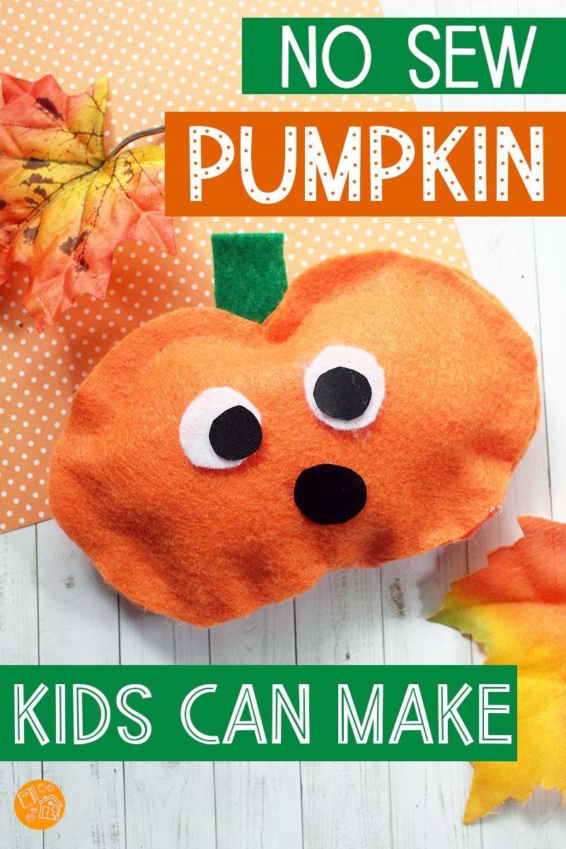 Adorable No Sew Fabric Pumpkin Kids Can Make -   14 fabric crafts For Children activities for kids ideas