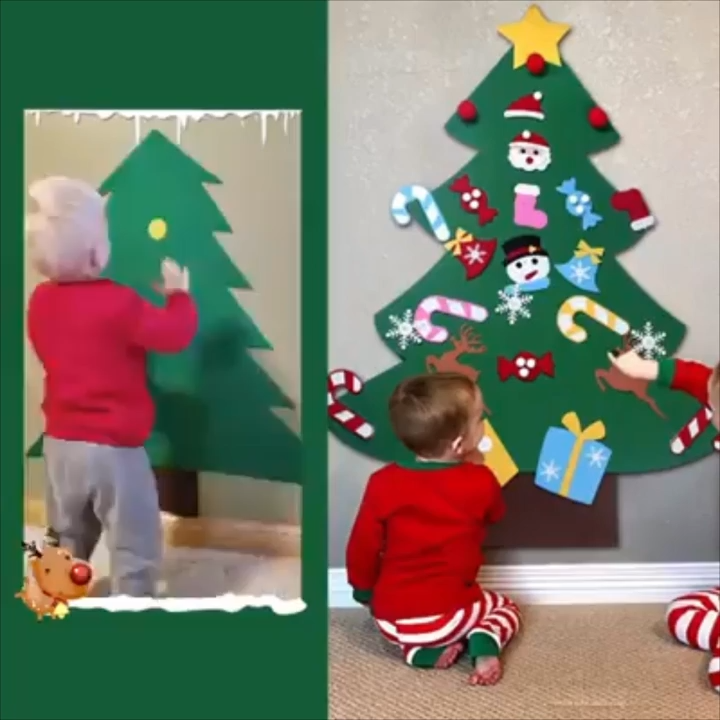 DIY felt christmas tree?Best Gift For Children.? -   14 fabric crafts For Children activities for kids ideas