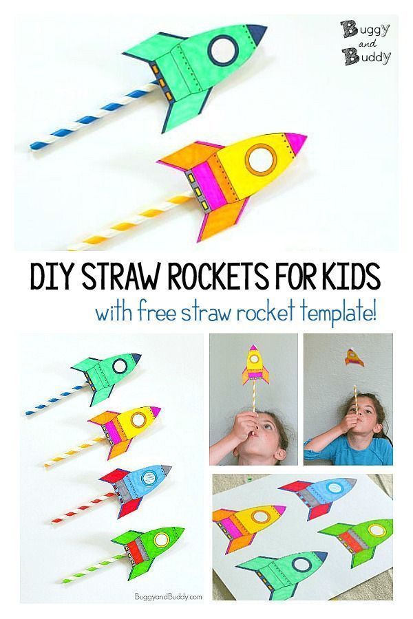 STEM for Kids: Straw Rockets (with Free Rocket Template -   14 fabric crafts For Children activities for kids ideas