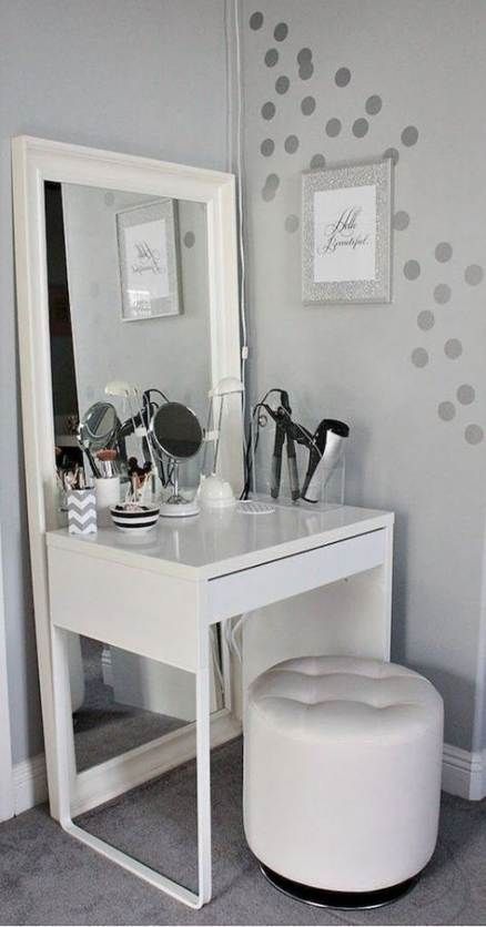 56 ideas diy makeup vanity table small spaces make up -   14 makeup Table salon ideas