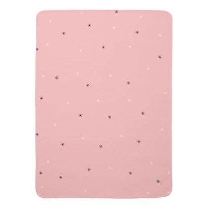 Pink with White and Black Star Burst Polka Dots Baby Blanket | Zazzle.com -   14 room decor Black polka dots ideas