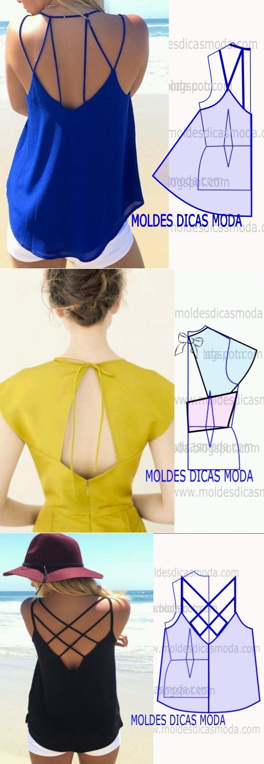 DETALHES MODELAGEM DE COSTAS -35 | Moldes Dicas Moda -   15 DIY Clothes Fashion projects ideas