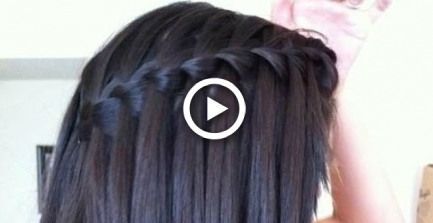 EASY Waterfall Braid Hair Tutorial : for STRAIGHT& CURLY HAIR -   15 hair Tutorial waterfall ideas
