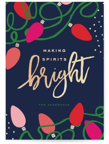 Tangled Lights Foil-Pressed Holiday Cards -   15 holiday Cards quotes ideas