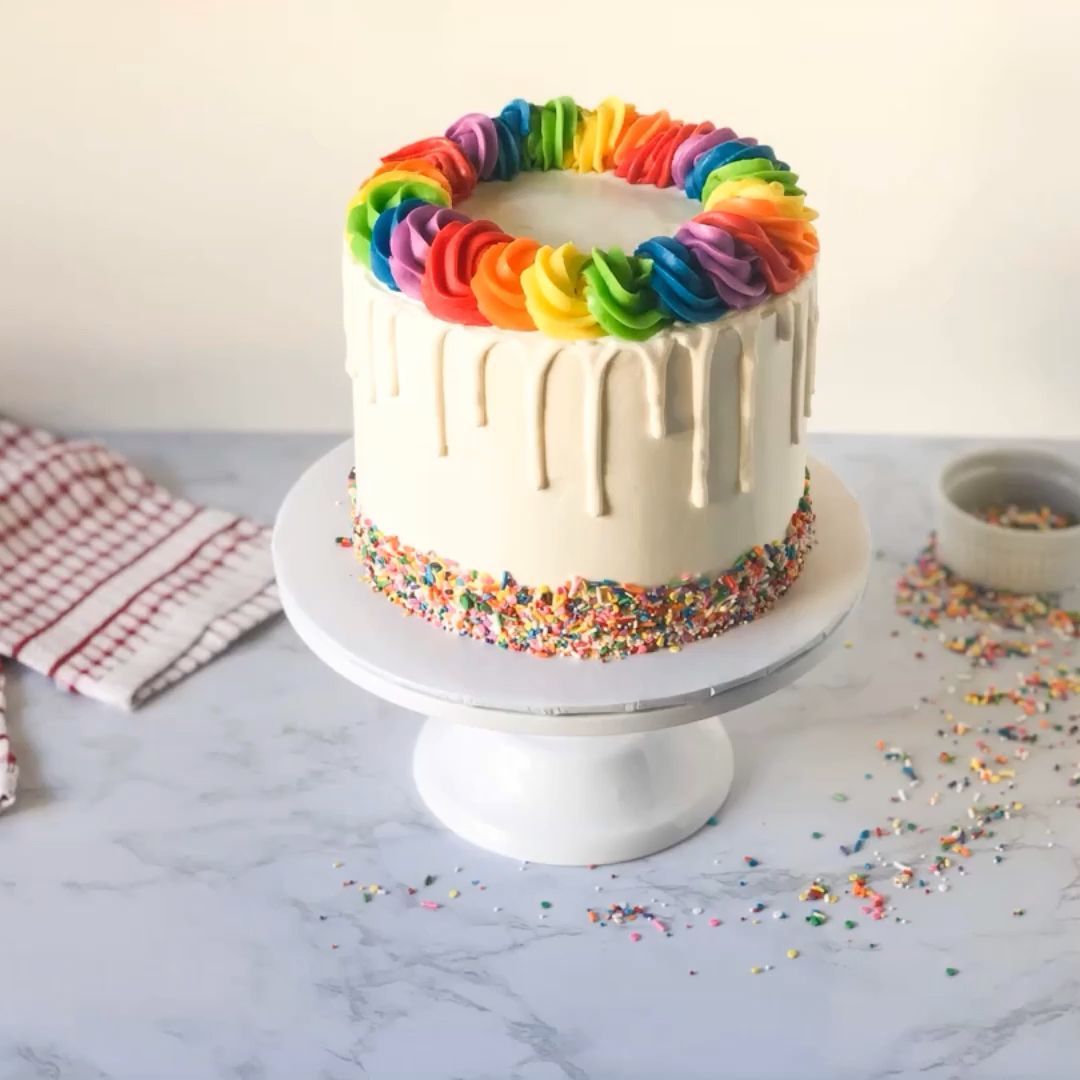 Rainbow Drip Cake -   16 cake Vanilla white ideas