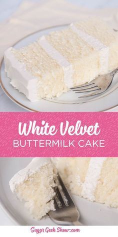 White velvet cake (recipe) + color variations | Sugar Geek Show -   16 cake Vanilla white ideas
