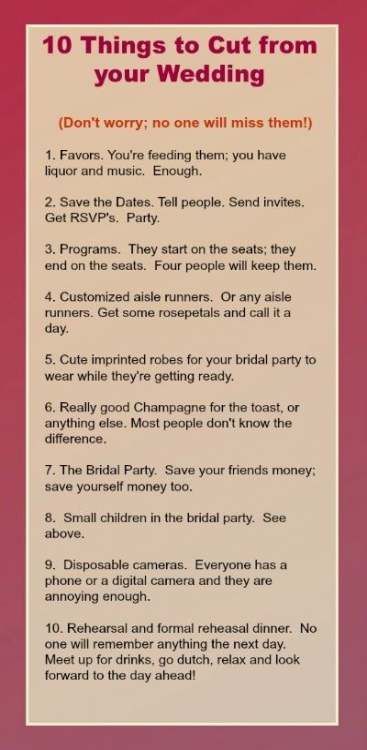 16 cheap wedding Planning ideas
