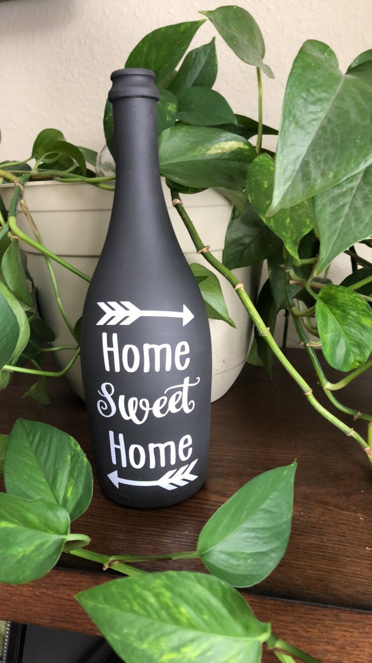 Wine bottle decor - home sweet home -   16 diy projects For Couples wine bottles ideas
