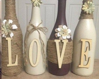 I make custom wine bottles. I can designs any color or style you would like -   16 diy projects For Couples wine bottles ideas