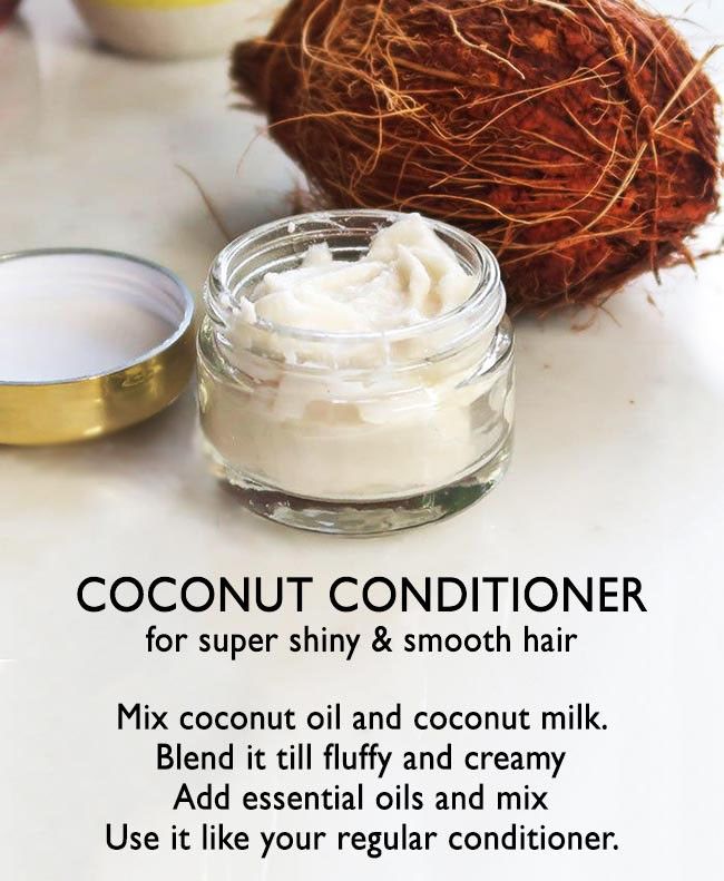 HOMEMADE COCONUT CONDITIONER -   16 hair Natural homemade recipe ideas
