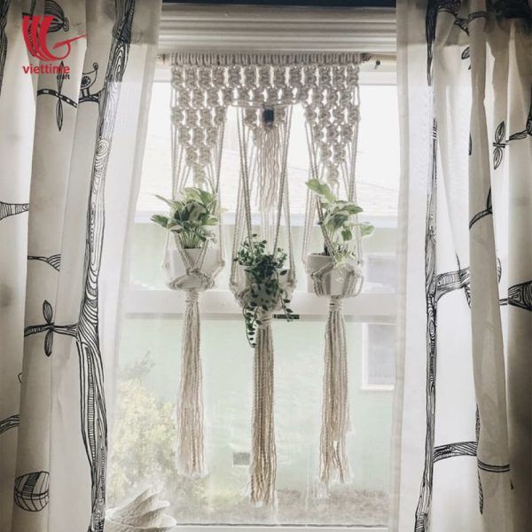 Vintage Macrame Plant Hangers For Window -   16 plants Art window ideas
