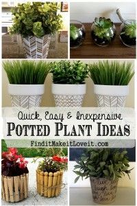 Fun with Potted Plants -Sharpies, Paint, Clothespins, Tin Cans..... - Find it, Make it, Love it -   16 plants Painting tin cans ideas