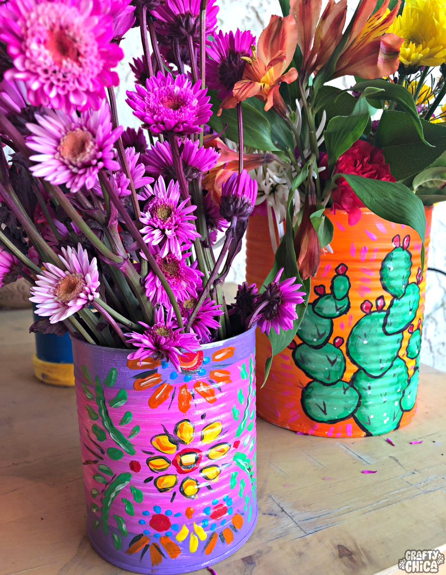 16 plants Painting tin cans ideas