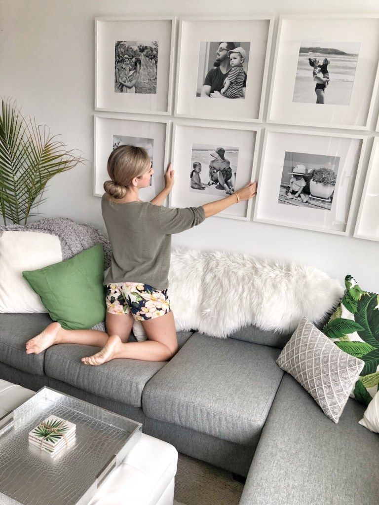 How to create a grid-style gallery wall of family photos -   16 room decor Ikea furniture ideas