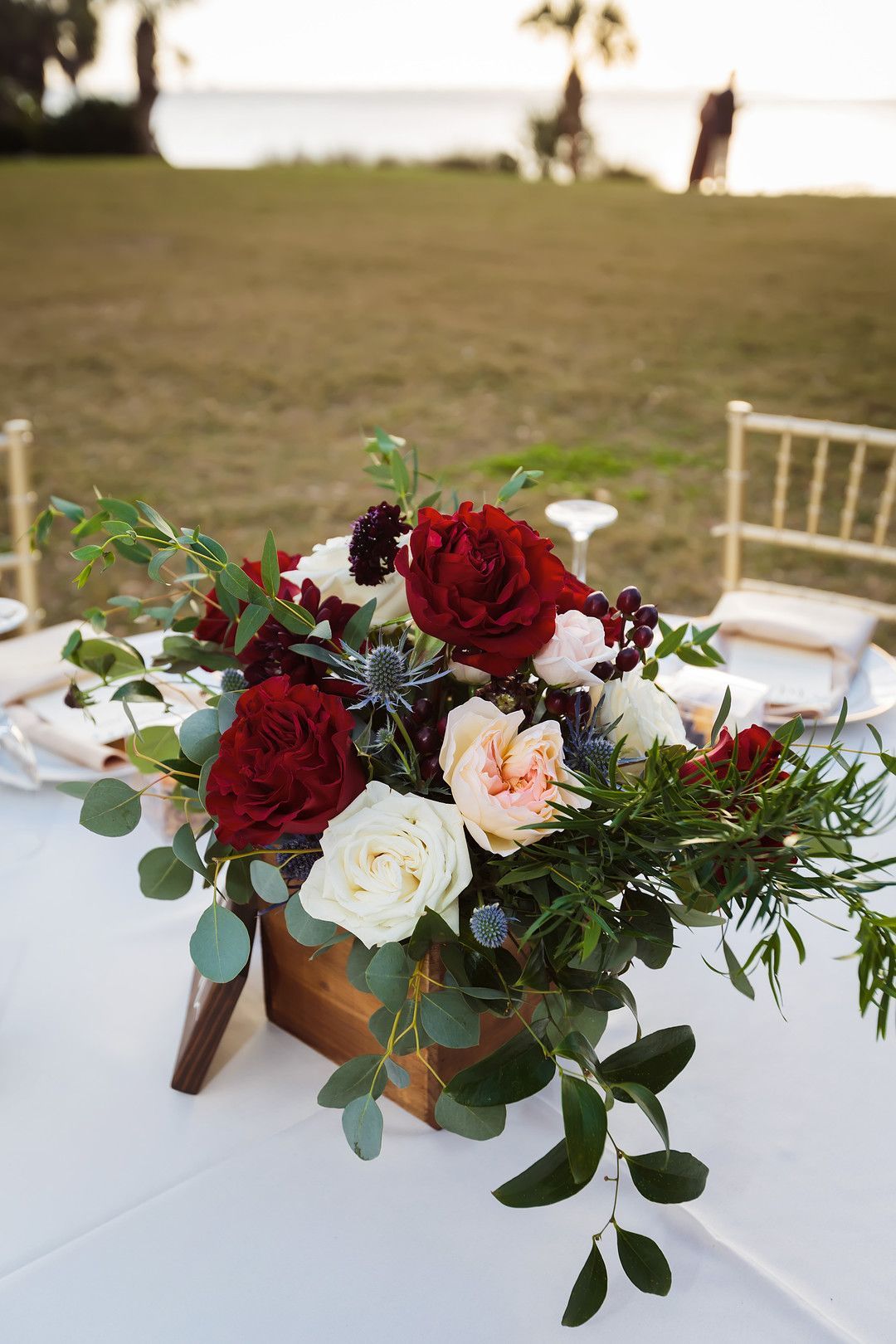 Julianne & Eric's Elegant Burgundy & White Estate Wedding -   16 wedding Burgundy floral arrangements ideas