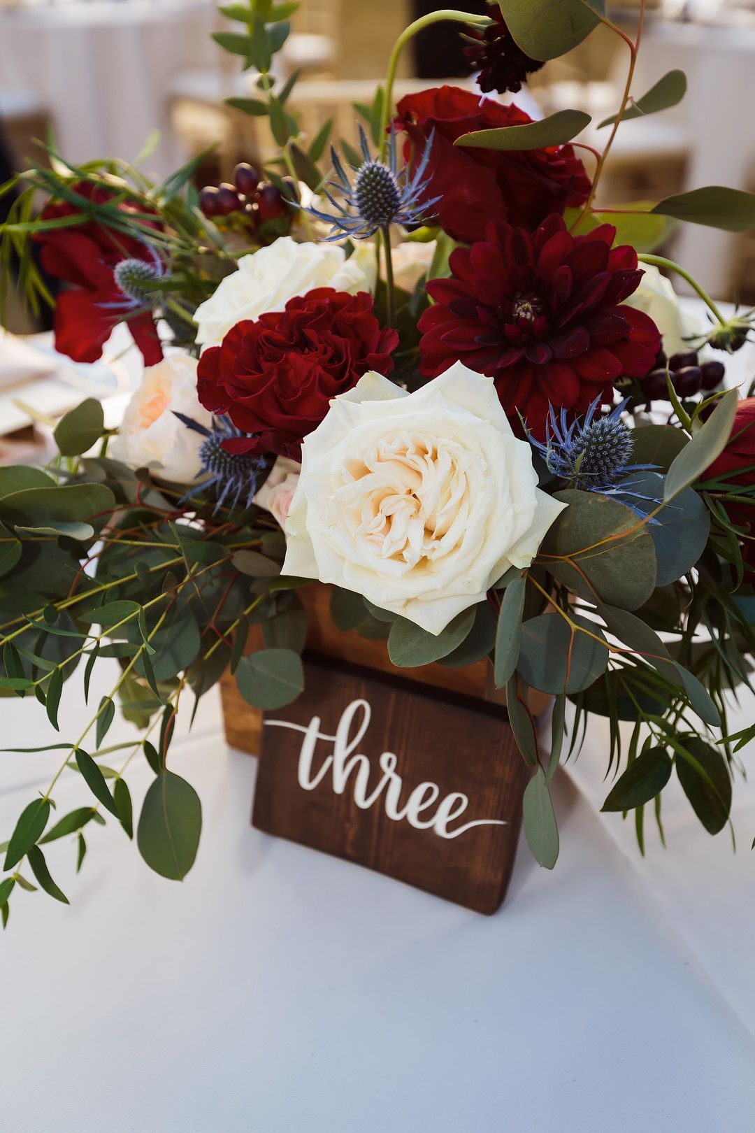 Julianne & Eric's Elegant Burgundy & White Estate Wedding -   16 wedding Burgundy floral arrangements ideas