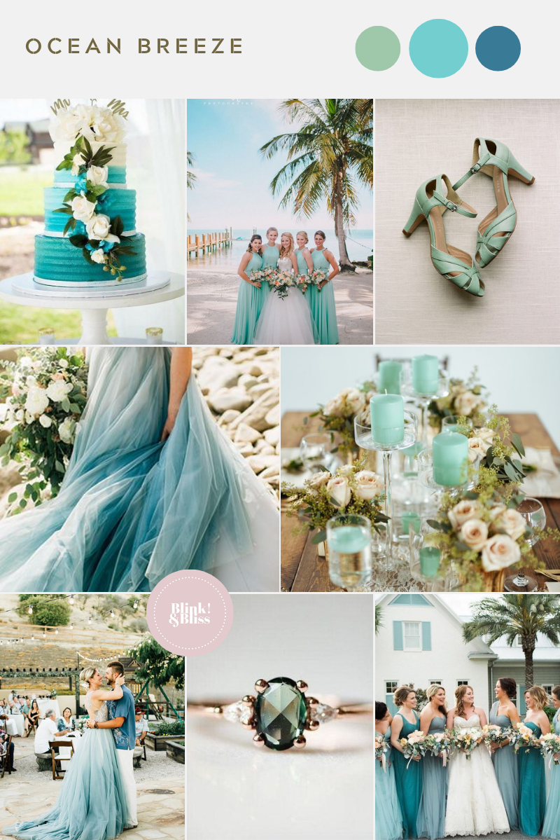 Top 10 Summer Wedding Color Palettes | Blink & Bliss -   17 beach wedding Colors ideas