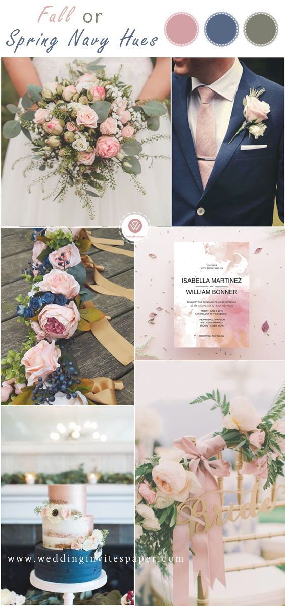 Top 8 Striking Navy Blue Wedding Color Palettes for 2019 Fall -   17 beach wedding Colors ideas