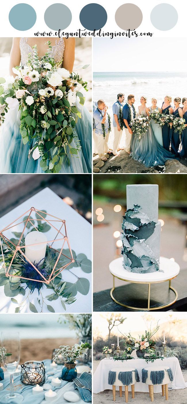 Top 10 Gorgeous Blue Wedding Color Combos for 2019 -   17 beach wedding Colors ideas