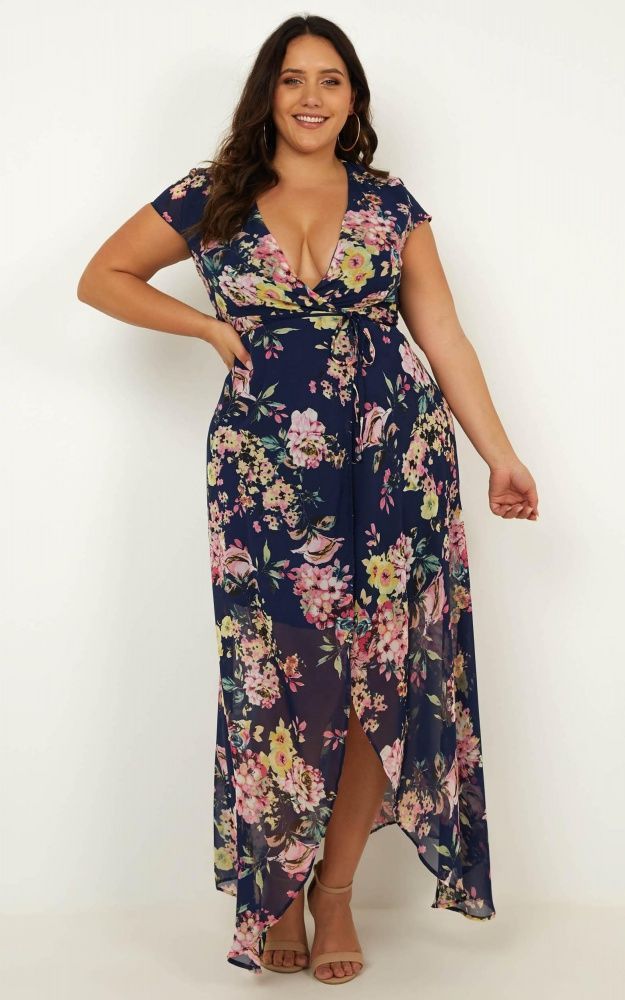 Wrap And Cross Maxi Dress In Navy Floral Produced By SHOWPO -   17 dress Wrap crosses ideas