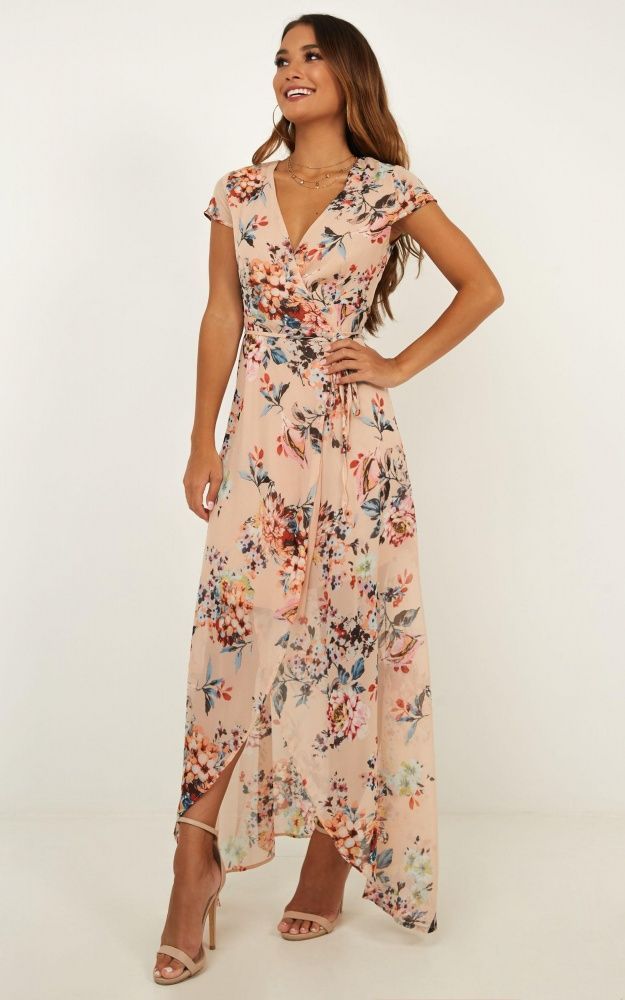 Wrap And Cross Maxi Dress In Blush Floral Produced By SHOWPO -   17 dress Wrap crosses ideas